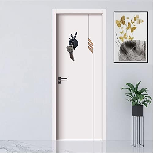Nnnjunhua Магнетна кука Декоративна гранка црна магнет кука за шкафчиња Фрижидер метална површина метална врата виси клуч, ѓердан,