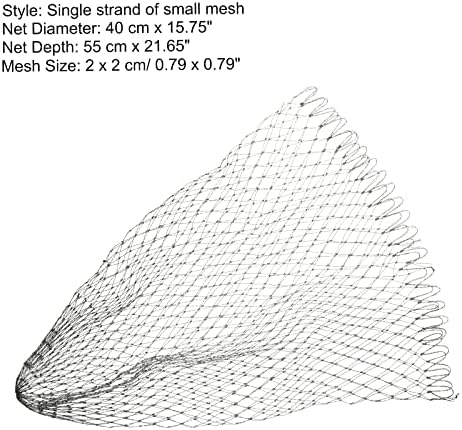 Замена на мрежата за риболов Патикил, DIA.15.7 PE Landing Net Net замена за замена за риболов со солена вода, сива