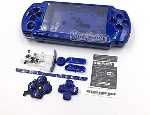 Нова замена Sony PSP 2000 Конзола Комплетна обвивка за куќиште со сет на копчиња - Темно сина боја