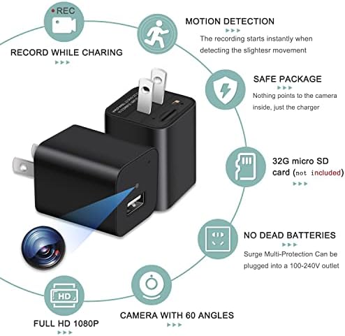K-1WSID скриен полнач за фотоапарати мини камера 1080p USB полнач за полнач дадилка CAM USB wallид полнач за видео рекордер