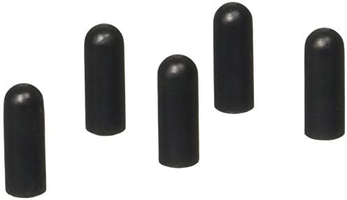 3/16 до 1/4 тркалезна црна винил флексибилен крајно капаче завртка за завртки за завртки за заштитени конец за безбедност на безбедноста