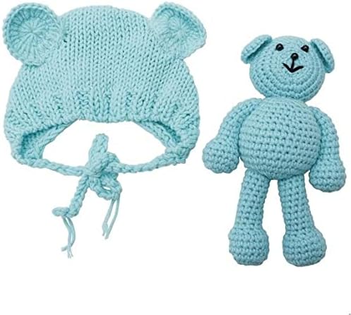 Ново студио детска фото облека новороденче џемпер постави бебе фото облека мечка