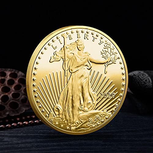 2020 Американска Слобода Женска Позлатена Комеморативна Монета Хоби Монета Виртуелна Монета Случај Со Ограничено Издание Колекционерска Монета