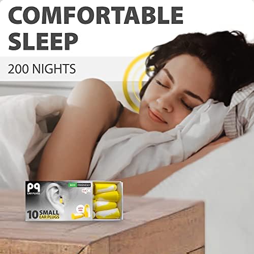 ПК Мали Ушни Приклучоци За Спиење - 10 Мали Чепчиња За Уши Од Пена за Спиење За Мали Ушни Канали! Поништување на бучава 32 дб, Блокирање