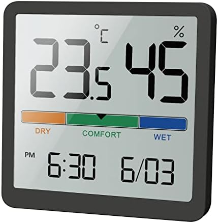 N/A LCD дигитален часовник Мерач на влажност Мерач Внатрешен термометар Хигрометар домашна канцеларија Десктоп Табела Температура и мерач