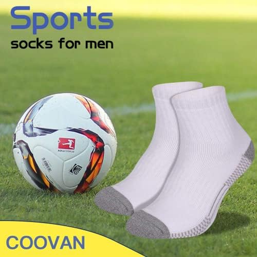 Чорапи за атлетски глуждови на коовански машки 12 пакувања машка перница удобност случајна трчање чорап со големина 10-13