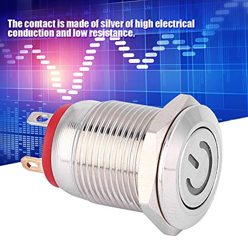 Копчиња за мини притисок, IP66 Заштита на рамни копче за копче Висока спроводливост 12мм монтиран дупка за домашни уреди