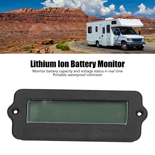 Монитор за капацитет на батеријата, компактен мониторинг во реално време, литиум јонска батерија Монитор на жолто осветлување за RV