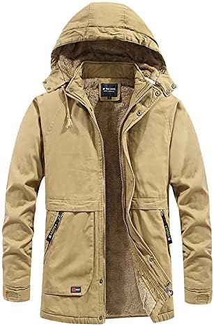 Менс палто и јакни од Ymosrh Стилски машки зимски качулка со ветровизори со цврст ракав мек палто со школки со мек палто