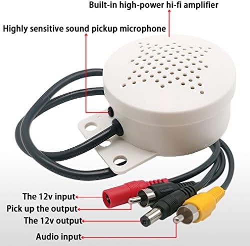Микрофон за засилувач на Vanxse Mini и звучник со висок чувствителен двонасочен Audio input/излезен микрофон за CCTV Security Camera
