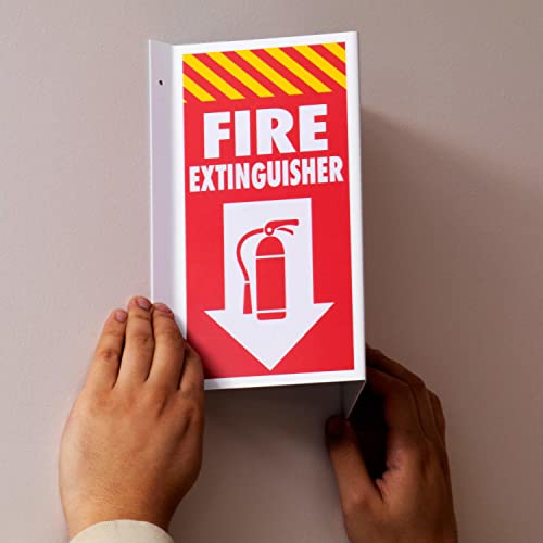 3Д знак за гаснење пожар, 3 пакет - Пластичен претходно дупчен безбедносен wallиден панел за внатрешна и надворешна употреба - Легенда за предупредување