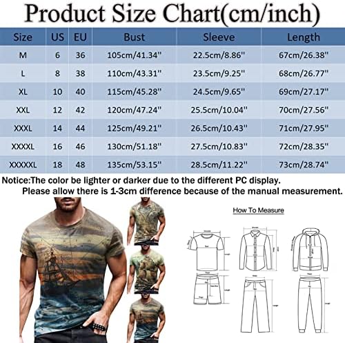 ДСОДАН војник маици со краток ракав за мажи, летна светска мапа Смешно печатено гроздобер типови на атлетски маици за вежбање