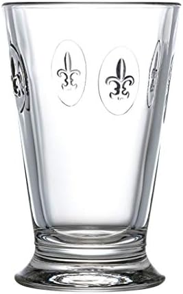 Лаchер Флер Де Лис Двоен Старомоден Стаклен Комплет од 6 Чаши за Пиење за Секоја Пригода-Комплети Стакларија За Секојдневна Употреба - Стакло