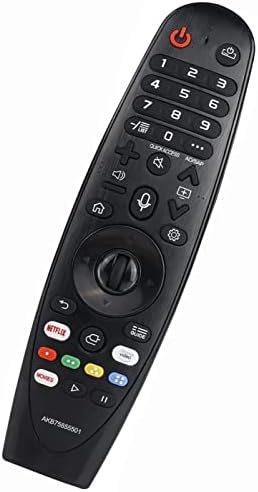 AKB75855501 MR20GA MAGIC TV Remote компатибилен со многу модели на LG, Netflix/Prime Video/Movies Hot Keys -Со функција за гласовен магичен покажувач