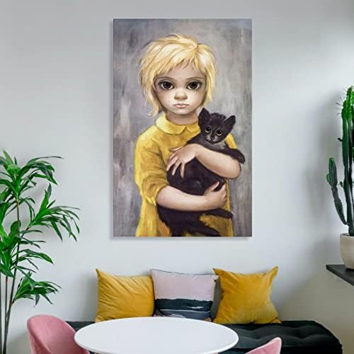 Големи очи Маргарет Кин, детски постер за сликање на животни, во соба естетика wallидни уметности постери wallидни уметнички слики платно
