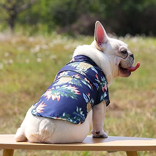 Симпатична облека за кучиња за мали кучиња девојки миленичиња летни маици цветни кучиња кошула хавајски печатени миленичиња маици