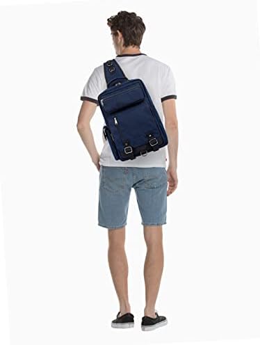 Торба за гласник за мажи платно, прашка торба со ранец лаптоп лаптоп торба за пешачење дневни пакувања, случајно тактичко училиште за
