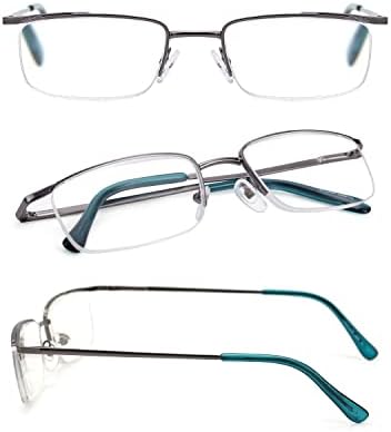 ТЕРАИЗА 3 спакувајте Очила За Читање Со Половина Рамка За Мажи/Жени, Со Сина Светлина Што Ја Блокира Модата Удобни Лесни Читатели