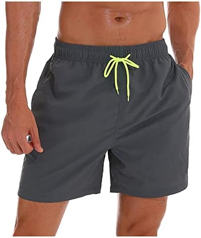 Менки за пливање на YmoSrH машки пливање Брзи суви шорцеви на плажа со џебови од патенти и пливање од мрежа