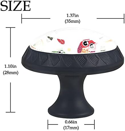 Копчиња за црна фиока Dreamcatcher Owl Декоративни облеки на копчињата за влечење на вратите за момчиња девојчиња 1,37 × 1,10in