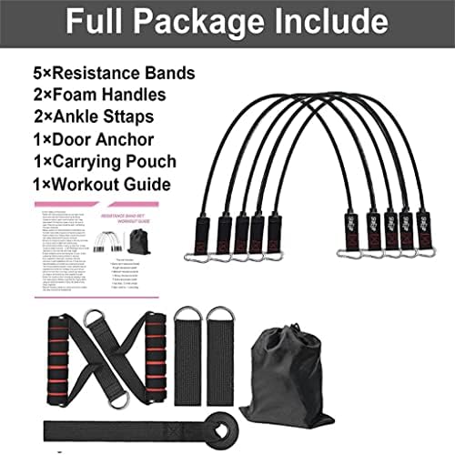 XXXDXDP 250 bs Resistance Bandsset со рачки за прицврстување на вратите торбички ленти за глуждот за тренинг за обука на мускули дома