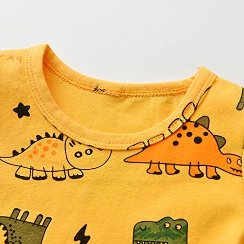 Elspilit дете за новороденче за новороденче Диносаурус Облека постави кратки ракави маица врвови шорцеви летни облеки