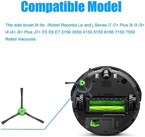 Странична четка компатибилна со iRobot Roomba I и E Series I7 I7+ Plus I8 I3 I3+ I4 I4+ I6+ Plus J7+ E5 E6 E7 3150 3550 4150 5150 6198 7150 7550