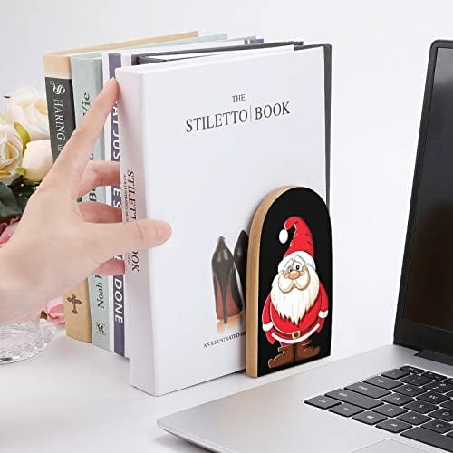 Среќен Божиќ Дедо Мраз Дрво Книги Тешки Носители На Книги За Полици Декоративна Книга Завршува