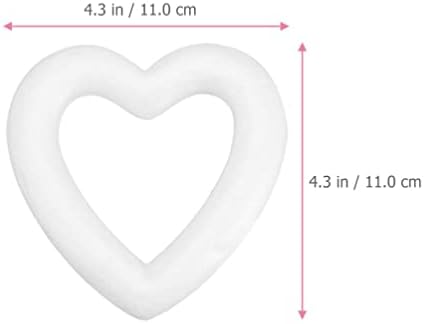 Зеродеко пена срца 10 парчиња пена срцев венец, занаетчиски полистирен во форма на срце, моделирање на срце, моделирање на срце