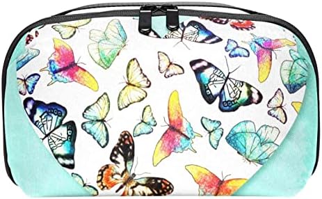 Пинк Цвет Пеперутка Шминка Торба За Чанта Преносни Патување Организатор Торба За Тоалети Убавина Торба За Жени
