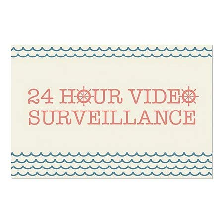 CGSignLab | „24 -часовен видео надзор -Наувтичен бран“ прозорецот за прицврстување | 30 x20