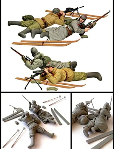Goodmoel 1/35 WWII Советски војник борбен смола Војник Модел комплет/Неисправен и необоен минијатурен комплет/XH-9745