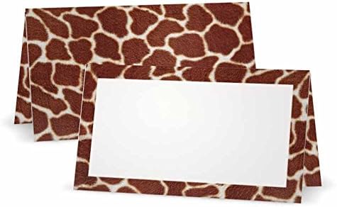 Гранични Картички За Печатење Жирафа-Животинска Тема-Стил На Шатор-Име За Седење-Материјали За Забави-Канцеларија За Настани