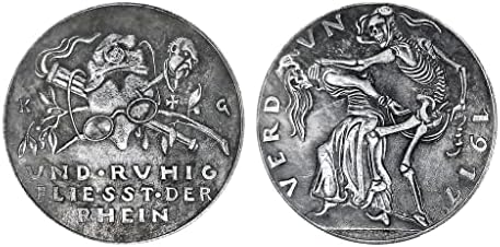 Германски Лорели Сребрена облогана монета 1917 година и медал за избор на песни Рухиг Хајн