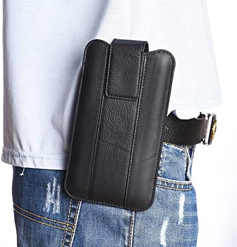 Телефонска заштитена торбичка машка кожа Фолч на телефонски кожен телефон Компатибилен со Samsung Galaxy S21 Fe, S20 Fe, S21 Ultra 5G, S21+ 5G,