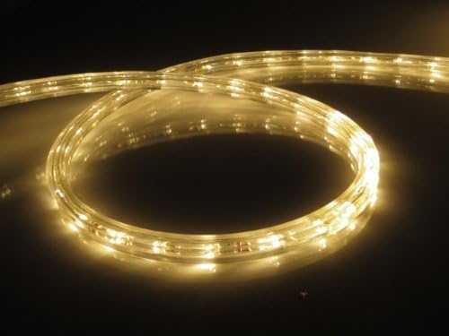 CBConcept® 120VLR66FT-WW WORL WHITE 65 стапки 110V-120V 2-WIRE 1/2 LED јаже светло, Божиќно осветлување, осветлување на јажето во затворено