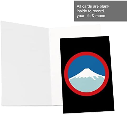 Јапонското знаме на планината Фуџи печати празни честитки со коверти за роденденска Божиќна свадба сочувство, размислувајќи за вас, благодарам