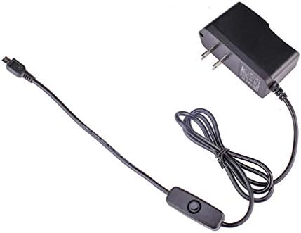 Набавка на електрична енергија Enokay за Raspberry Pi 2 3 B B+ 5V 2.5A Micro USB полнач адаптер со исклучен прекинувач
