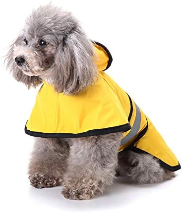 Зунеа куче мантил со качулка водоотпорен лесен прилагодлив рефлексивен пончо, кученце худи, качулка од дожд, палто од миленичиња
