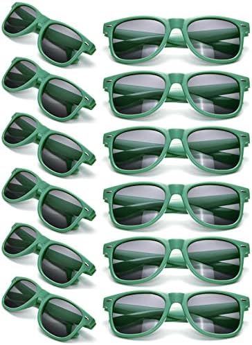 SUNOVELTIES 12 Пакет Неонски Бои Очила За Сонце Класичен Ретро Партија Фаворизира Очила За Сонце За Унисекс Возрасни