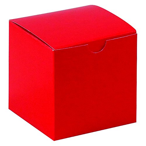 Лента Логика Tlgb444r Кутии За Подароци, 4 x 4 x 4, Празник Црвено