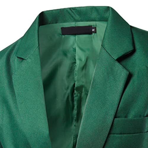 Мажите Casual Slim Fit Cuit Blazer One Button Лесен спортски палто Солиден забележан Lapel Daily Business Suit