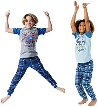 Спијте На Неа Момчиња Пижами Панталони И Маици Комплети 4 Парчиња Летна Пижама Дното И Кошула За Спиење Комплети За Спиење За Деца
