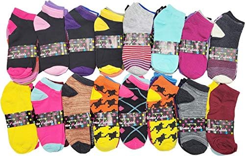 48 Пара Жени Ниско Намалување На Глуждот Чорапи, Удобно Лесен Дише Атлетски Рефус Пакет На Големо