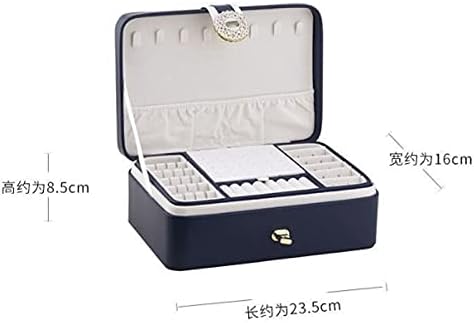 Кутија За Накит Со Голем Капацитет Кожен Накит За Шминка Повеќеслојна Кутија За Складирање Накит