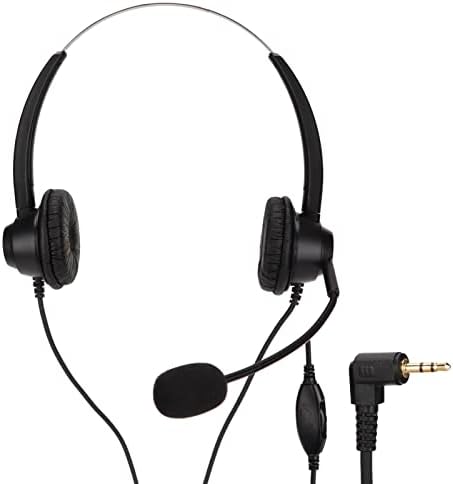Слушалки За Телефони ASАТА, Намалување На Бучавата, 2,5 мм Приклучок Бинаурални Слушалки За Услуги на Клиентите Со Микрофон, Прилагодување На
