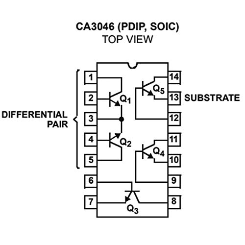 Anfukone CA3046 20V 50MA DIP-14 NPN Транзистор низи IC CHIP CA3046E 2 компјутери