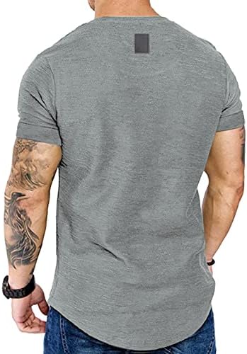 Машки моден мускул Атлетски тренинг на маица Camisas de Hombre Bodybuilding кратка ракав салата активна облека обични маици