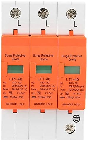 Уред на Surge Arsters, Surge заштитен уред 3P 20KA-40KA 420V AC House Surge Protection Shipter уред Аристер