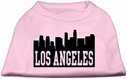 Mirage Pet Los Angeles Skyline Screen Print Birts Birts Light Pink XXL - 18 l